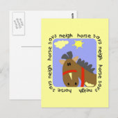 Het paard zegt T-shirts en Giften hinnik Briefkaart (Voorkant / Achterkant)