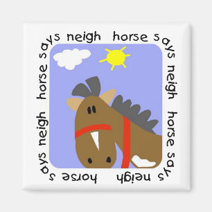 Het paard zegt T-shirts en Giften hinnik Magneet