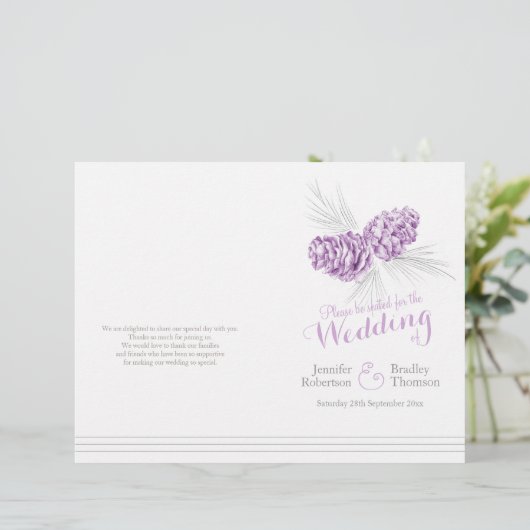 Het paars grijze winterprogramma voor grote bruilo (Staand voorkant)