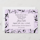 Het paars wervelt de Kaarten van de Uitnodiging (Achterkant)