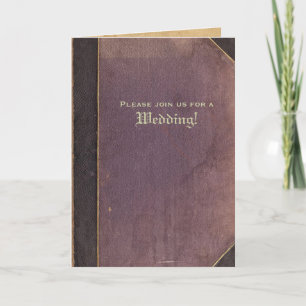 Het Paarse Boek Foto Wedding Invite vouwen