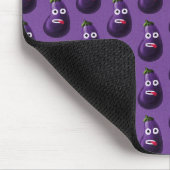 Het paarse Grappige Patroon van de Aubergine van Muismat (Hoek)