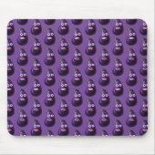 Het paarse Grappige Patroon van de Aubergine van Muismat (Voorkant)