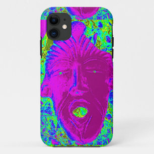 het paarse hoesje van het schreeuwgezicht