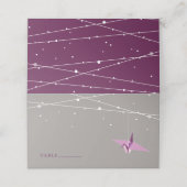 Het Paarse Origami Paper Cranes Asian Wedding (Buitenkant ongevouwen)