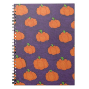 Het paarse Patroon van de Pompoen van de Herfst Notitieboek