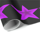 Het paarse thema verpakkend document van Sterren Cadeaupapier (Rol Hoek)