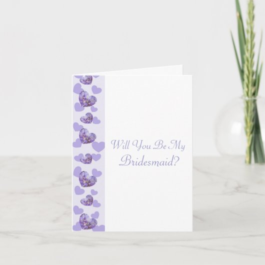 Het paarse Verzoek van het Bruidsmeisje van Harten (Voorkant)