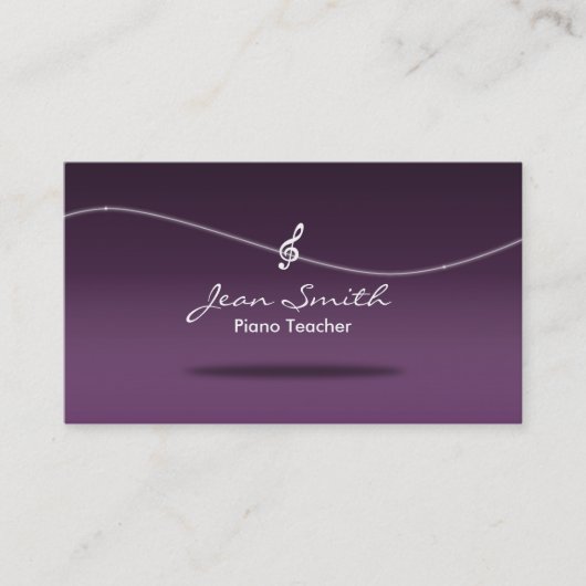 Het Paarse Visitekaartje van de Schoonvormer Piano (Voorkant)