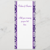 Het paarse Witte Programma van het Huwelijk van (Achterkant)