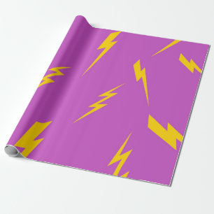 Het Paarse Y2K-patroon met achtergrondverlichting Cadeaupapier