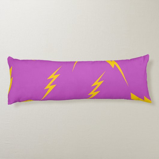 Het Paarse Y2K-patroon met achtergrondverlichting Lichaamskussen (Achterkant)