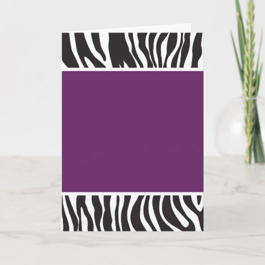 Het paarse Zebra nodigt uit (Voorkant)