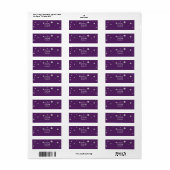 Het paarse Zilver schittert het Elegante Etiket (Full Sheet)