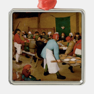 Het paashuwelijk van Pieter Bruegel in de Ouder Metalen Ornament