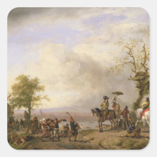 Het paashuwelijk vierkante sticker