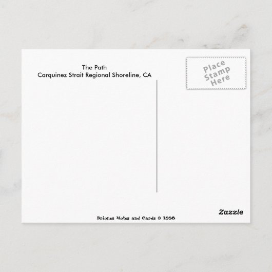 Het pad briefkaart (Achterkant)