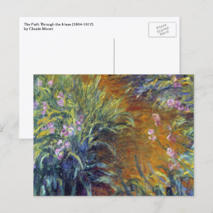 Het pad door de Irises door Claude Monet Briefkaart