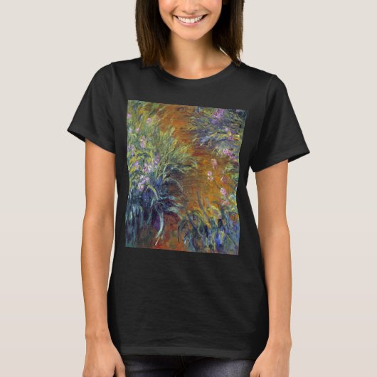 Het pad door de Irises door Claude Monet T-shirt (Voorkant)