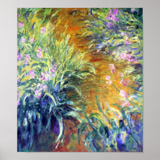 Het pad door de Irises door Monet Print