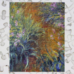 Het pad door de irissen door Claude Monet Legpuzzel