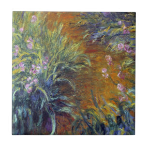 Het pad door de irissen door Claude Monet Tegeltje