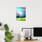 Het pad van de bloesems, de Alley van Sakuras Poster (Thuiskantoor)