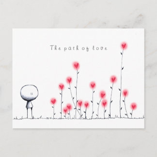 Het pad van de liefde briefkaart