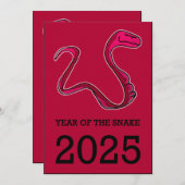 Het pad van de slang: kunst van het maannieuwjaar kaart (Voorkant / Achterkant)