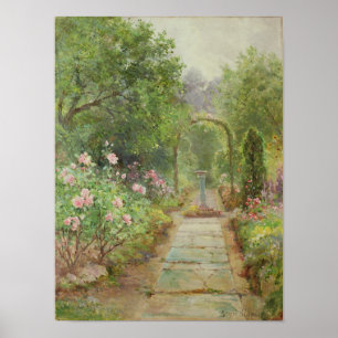 Het pad van de tuin poster