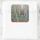 Het pad van januari vierkante sticker (Tas)