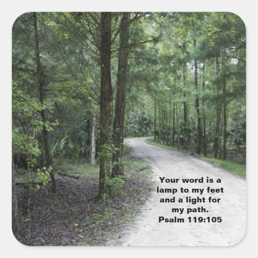 Het pad vierkante sticker (Voorkant)