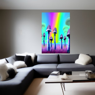 Het paddenstoelbos   AI Art Poster
