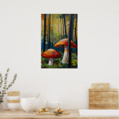 Het paddenstoelenbos poster (Keuken)