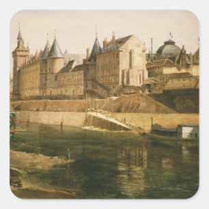 Het Palais de Justice Vierkante Sticker