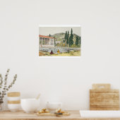 Het paleis en de tuinen van Ashref, Perzië, bord 8 Poster (Keuken)