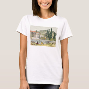 Het paleis en de tuinen van Ashref, Perzië, bord T-shirt