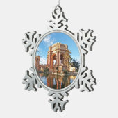 Het paleis San Fransisco Tin Sneeuwvlok Ornament (Rechts)