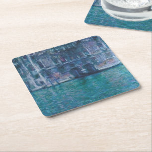 Het paleis van de Mula Claude Monet Vierkante Kartonnen Onderzetter