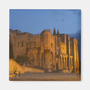 Het paleis van de paus in Avignon bij zonsondergan Magneet