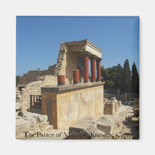 Het paleis van Minos in Knossos, Kreta, GRIEKENLAN Magneet