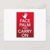 Het palm van het gezicht gaat verder ( rustig houd briefkaart (Voorkant)