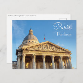 Het Pantheon in Parijs, Frankrijk Briefkaart