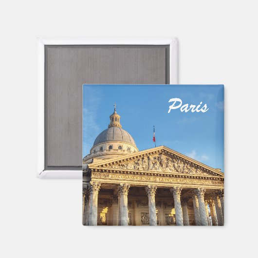 Het Pantheon in Parijs, Frankrijk Magneet (Voorkant / Achterkant)