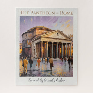 Het Pantheon Rome Italië Aquarel Vintage Reis Legpuzzel