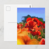 Het papaverhuis - olieverfschilderij briefkaart (Voorkant / Achterkant)