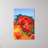 Het papaverhuis - olieverfschilderij canvas afdruk (Voorkant)