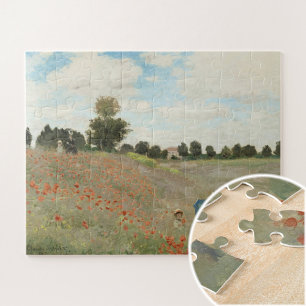 Het papaverveld bij Argenteuil door Claude Monet Legpuzzel