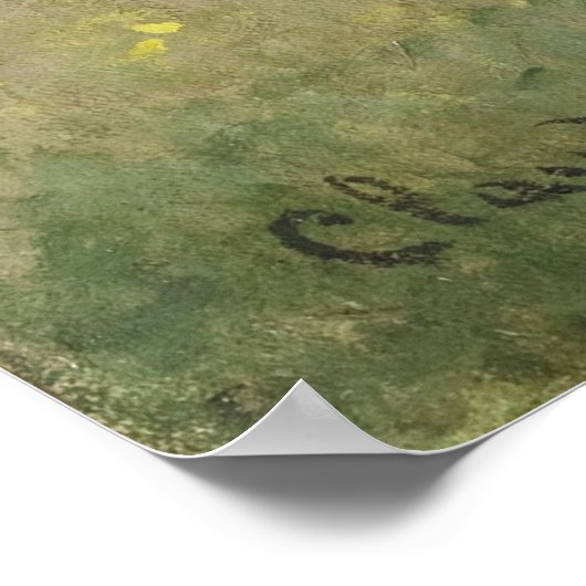 Het papaverveld bij Argenteuil door Claude Monet Poster (Hoek)