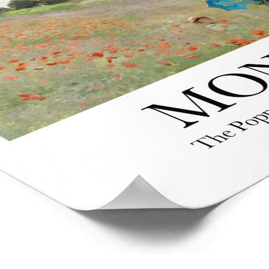 Het papaverveld bij Argenteuil door Claude Monet Poster (Hoek)
